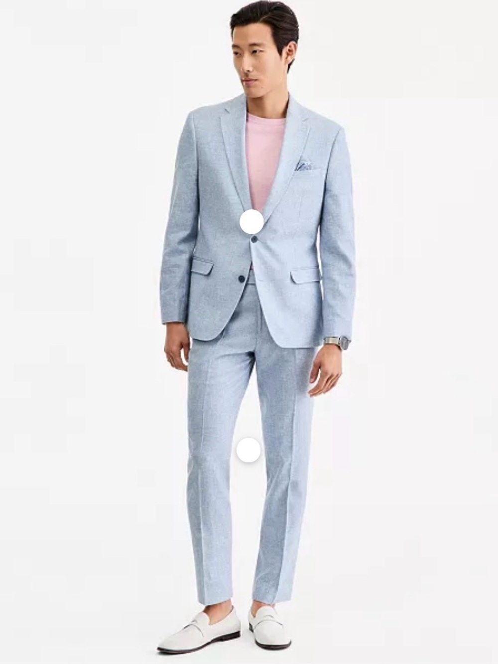 Barr III Light Blue Men’s Suit Jacket & Trousers - Classic Two-Piece Size M
